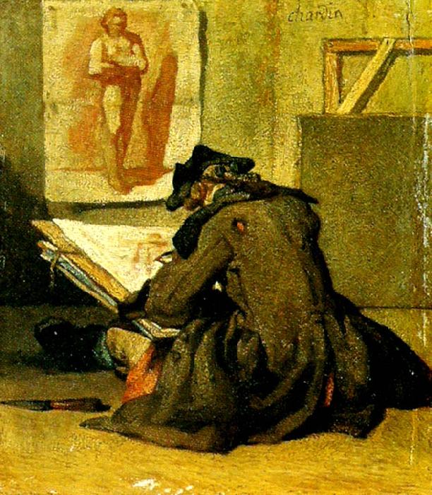 jean-simeon chardin tecknaren oil painting image